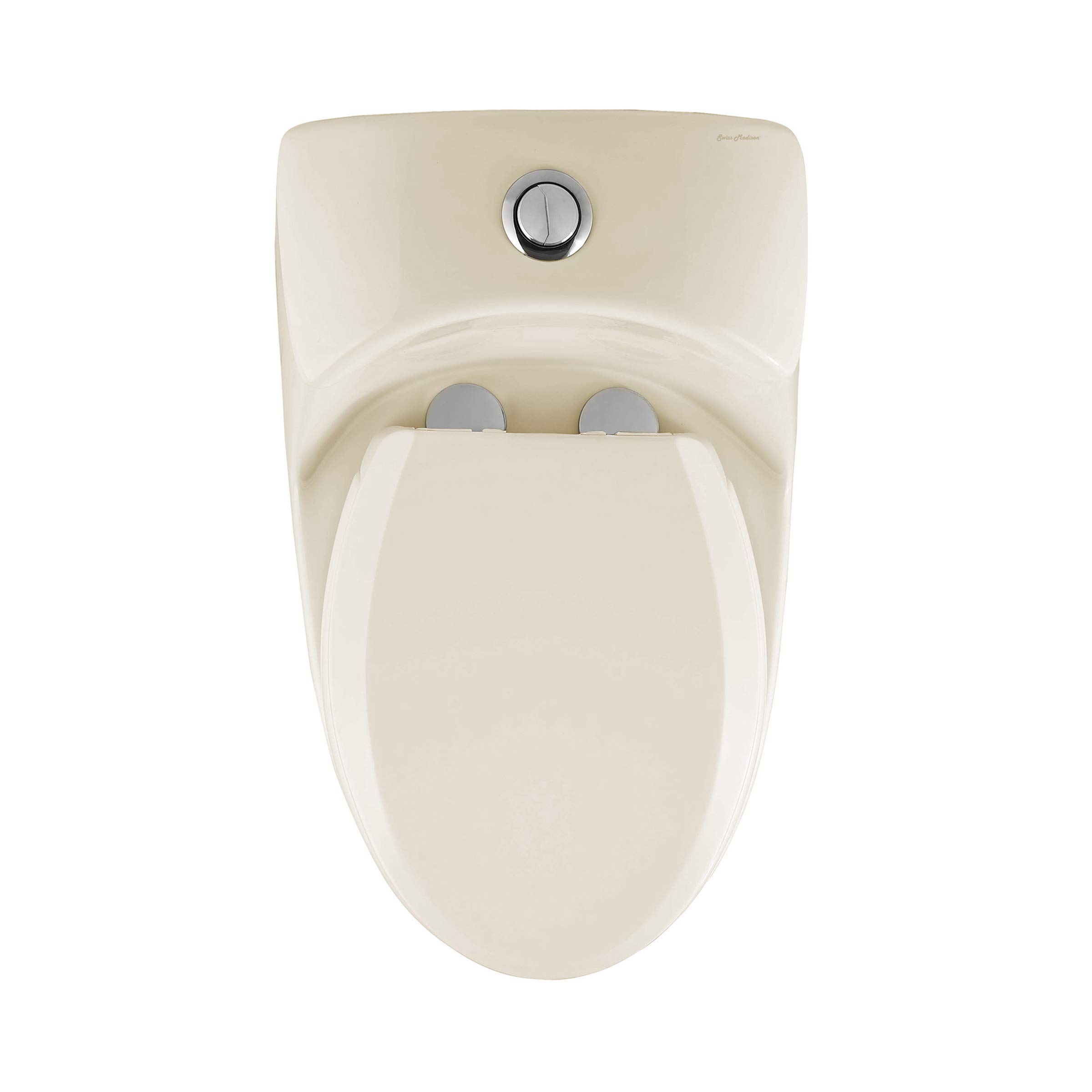 Swiss Madison SM-1T803BQ Chateau One Piece Elongated Dual Flush Toilet 0.8/1.28 GPF - Water Efficient Bisque Toilet for Modern Bathrooms | Perfect for Home Renovation & Small Bathroom Spaces