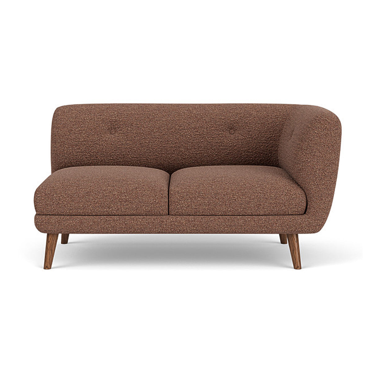 Alfred Boucle Right 2 Seater Modular Sofa - Modern Comfortable Sectional Couch for Living Room, Lounge & Small Spaces
