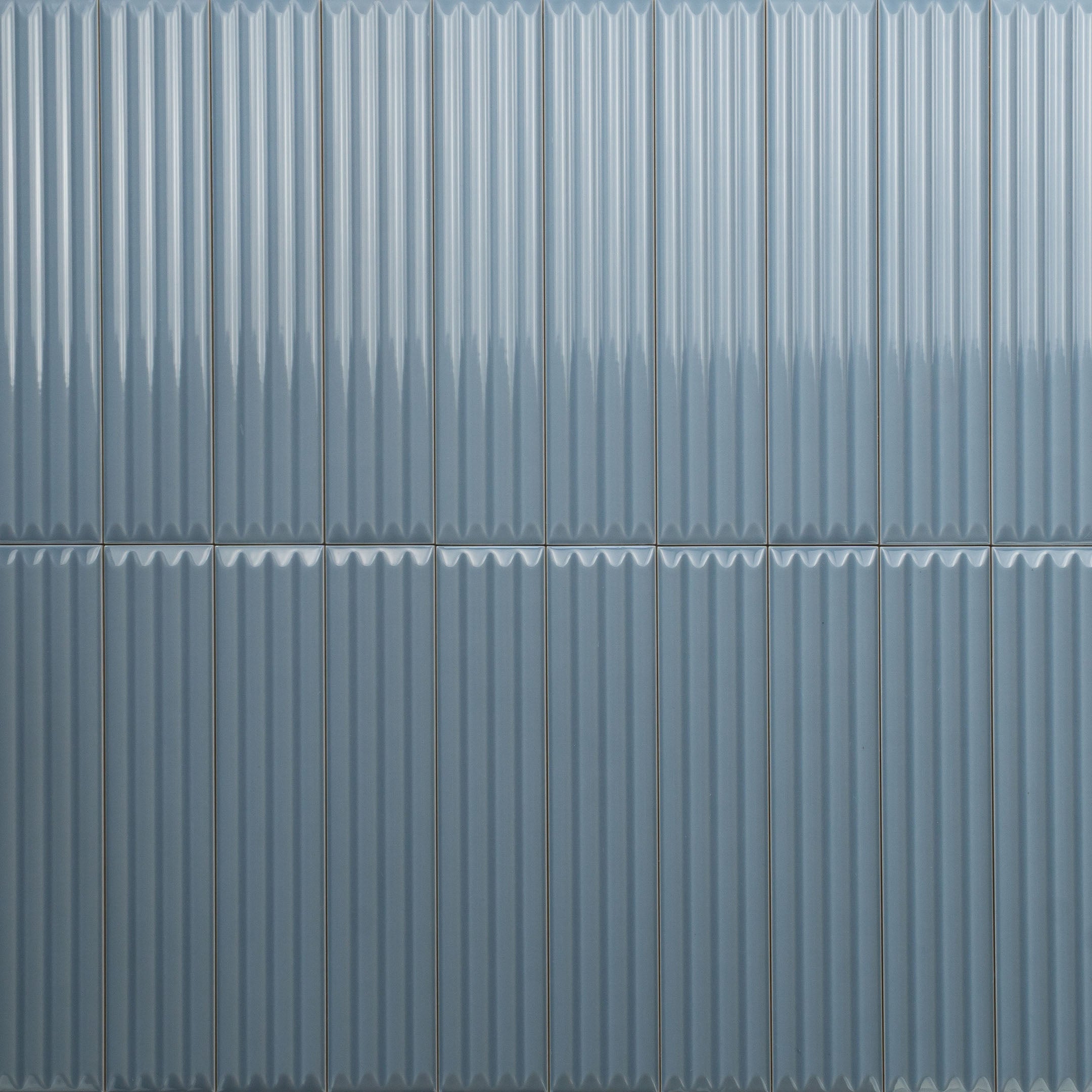 2 x 10 Inch 3D Fluted Subway Wall Tile - Matte White Ceramic Textured Bathroom & Kitchen Backsplash - Orange County (Set of 10) | Modern Home Decor for Bath, Shower, and Accent Walls