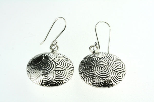 Kimono Spirals Earrings - Sterling Silver Dangle Earrings for Women, Japanese-Inspired Jewelry - Perfect for Parties, Weddings & Special Occasions