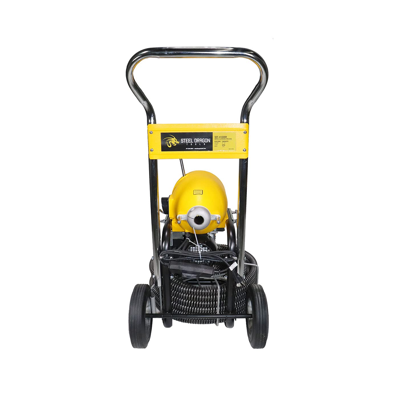 Steel Dragon K1500A Drain Cleaner - 120' Snake Cable for Clogs