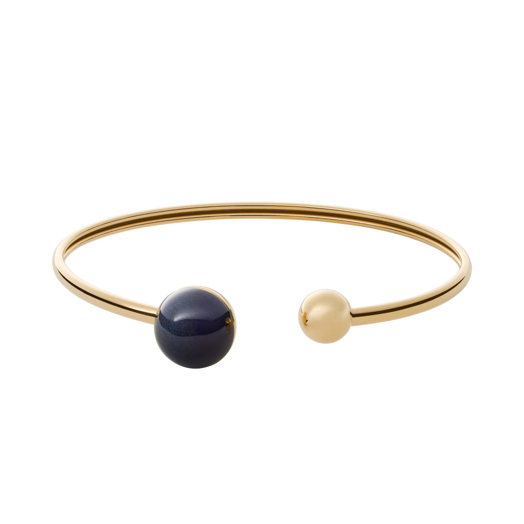 Skagen Women's Sea Glass Gold-Tone Stainless Steel Cuff Bracelet - Elegant Minimalist Jewelry for Everyday Wear & Special Occasions (Model SKJ1604710)
