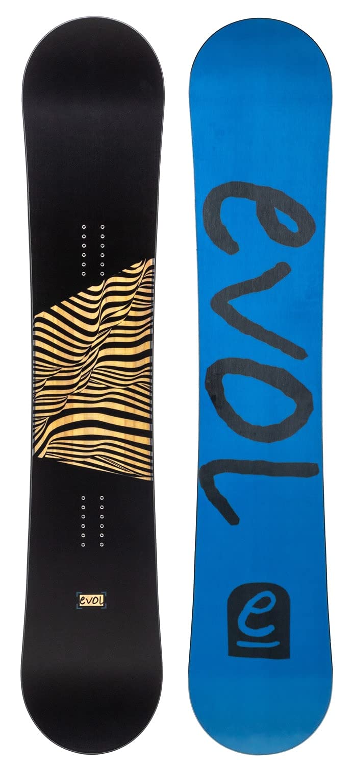 Evol Mountain Lines Men's Snowboard - Freestyle & All-Mountain Performance Snowboard for Men | Perfect for Powder, Park & Backcountry Riding