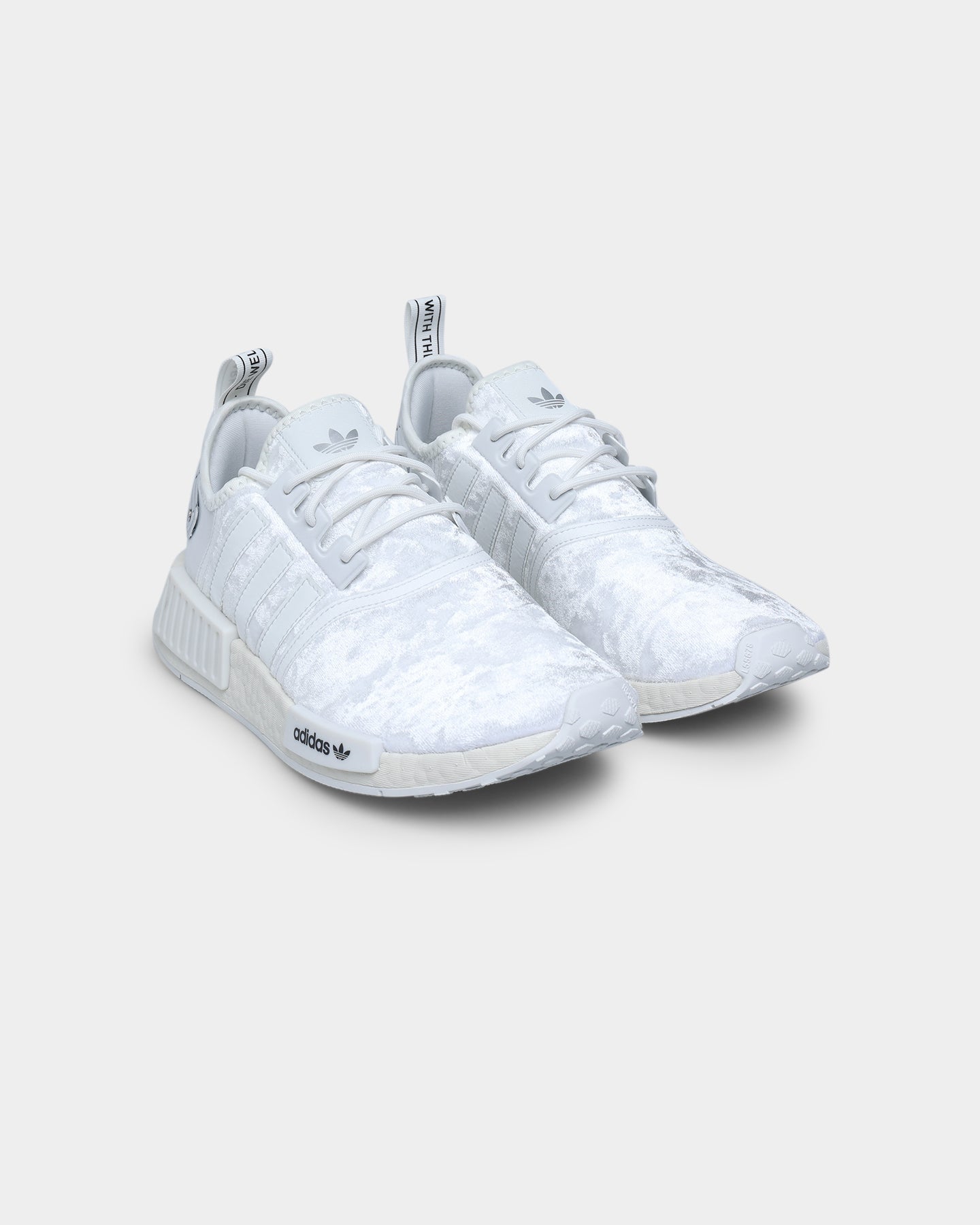 Adidas Women's NMD_R1 Running Shoes - Crystal White/Silver Metallic | Lightweight Comfort for Gym, Jogging & Casual Wear