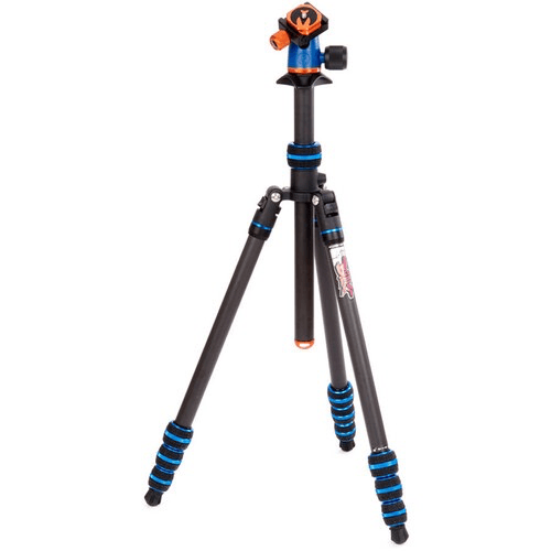 3 Legged Thing Punks Billy 2.0 Carbon Fiber Tripod with AirHed Neo 2.0 Ball Head (Blue) - Lightweight Travel Tripod for Photography, Vlogging & Outdoor Adventures