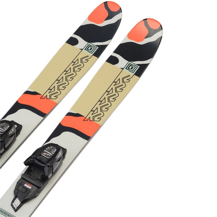 **K2 Junior's Mindbender Skis with FDT 4.5 Bindings 2024 – Kids' All-Mountain Skis for Boys & Girls – Perfect for Snowboarding, Ski Resorts & Winter Sports**