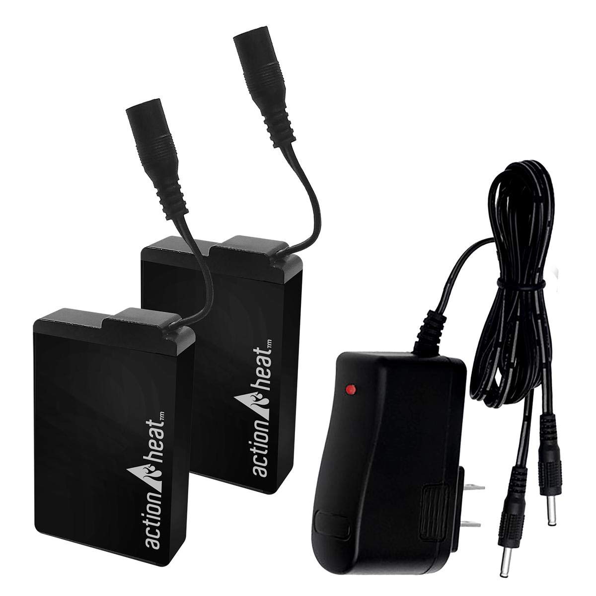 ActionHeat 7V 2200mAh Rechargeable Battery & Fast Charger Kit for Electric Blankets, Heating Pads - Stay Warm in Winter, Camping, and Outdoor Activities