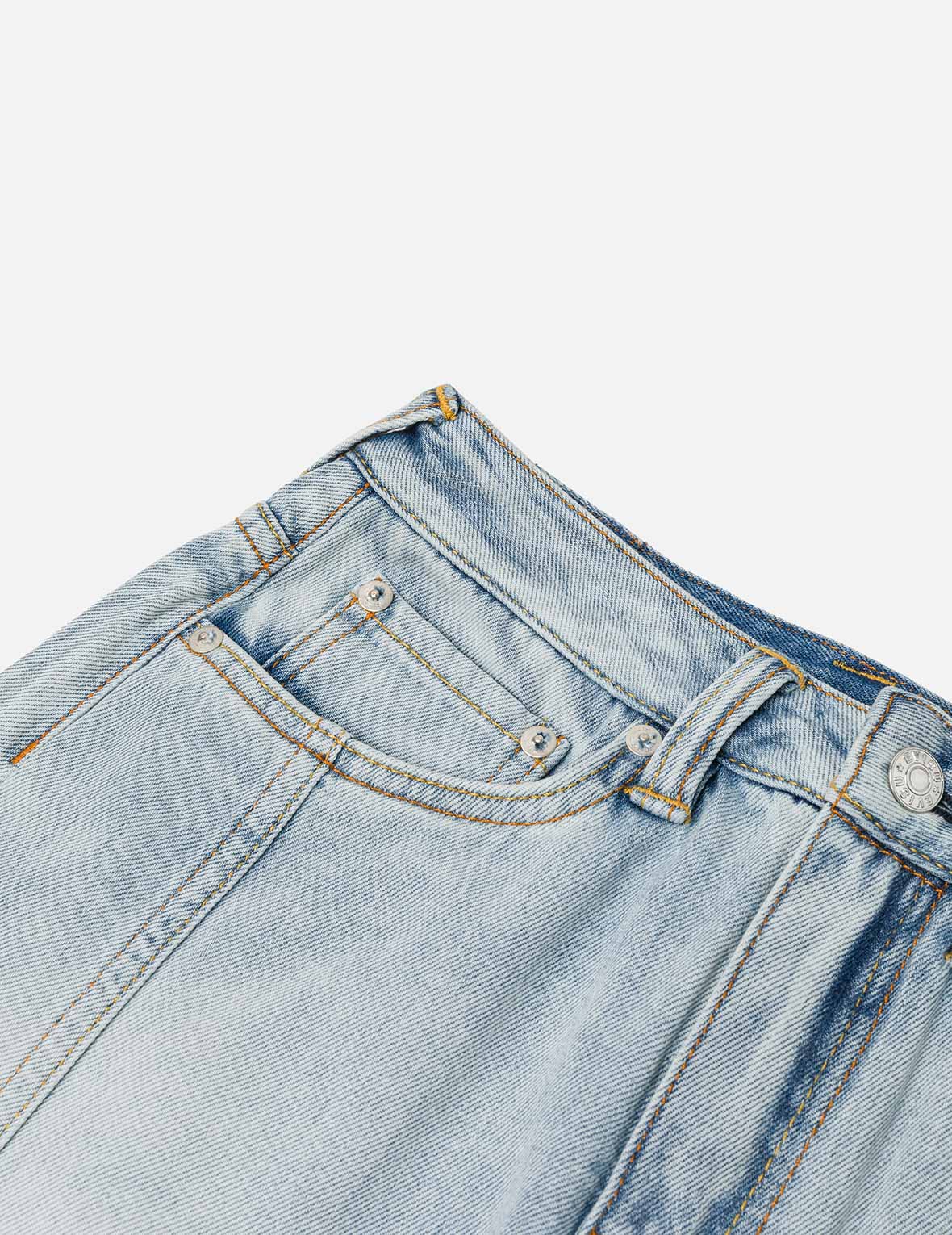Vintage Washed Deconstructed Seagull Print Denim Midi Skirt for Women - Boho Chic Fashion, Casual Outfit & Streetwear Style