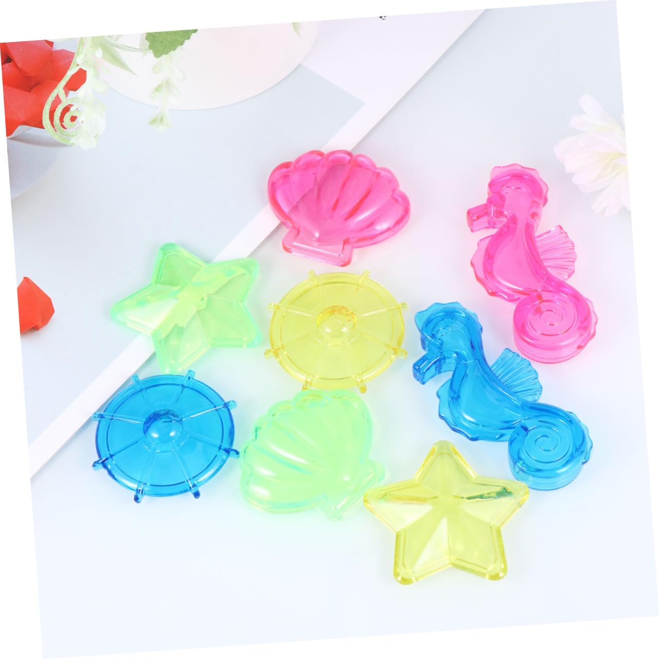 VICASKY 6 Sets Summer Beach Toys for Kids - Bath Time, Gem Diving & Swimming Pool Toys - Fun Water Play for Beach, Pool, Bathtub & Backyard Activities