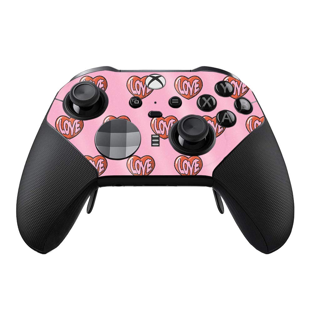 MightySkins Glossy Glitter Skin for XBOX Elite Series 2 Controller - Retro Love Design | Protective & Durable High-Gloss Finish | Easy to Apply & Remove | Made in USA | Perfect for Gaming, Customization & Gift Giving
