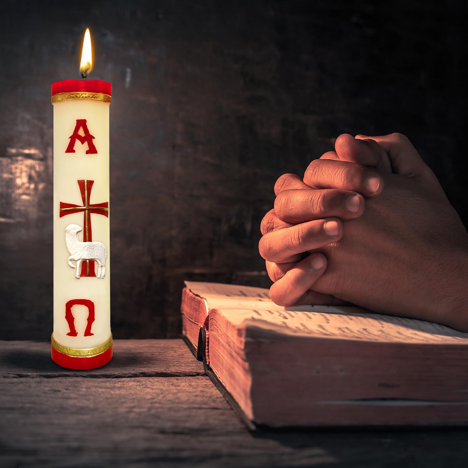Handmade Catholic Religious Candles - Devotional Prayer Candles for Church, Saint Blessed Mexican Gifts, Paschal Candle & Cirios Religiosos | Perfect for Home Altars, Church Services & Spiritual Rituals