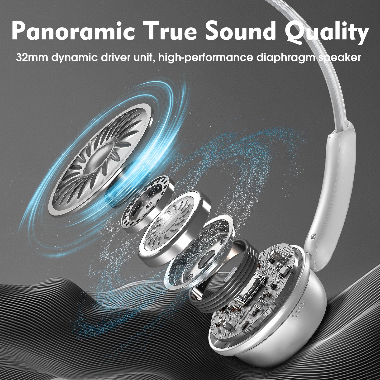 ONIKUMA GT820 Wireless Bluetooth Headphones - Lightweight Over-Ear Gaming Headset with Mic for PC, PS5, Xbox - Perfect for Gaming, Music & Online Classes