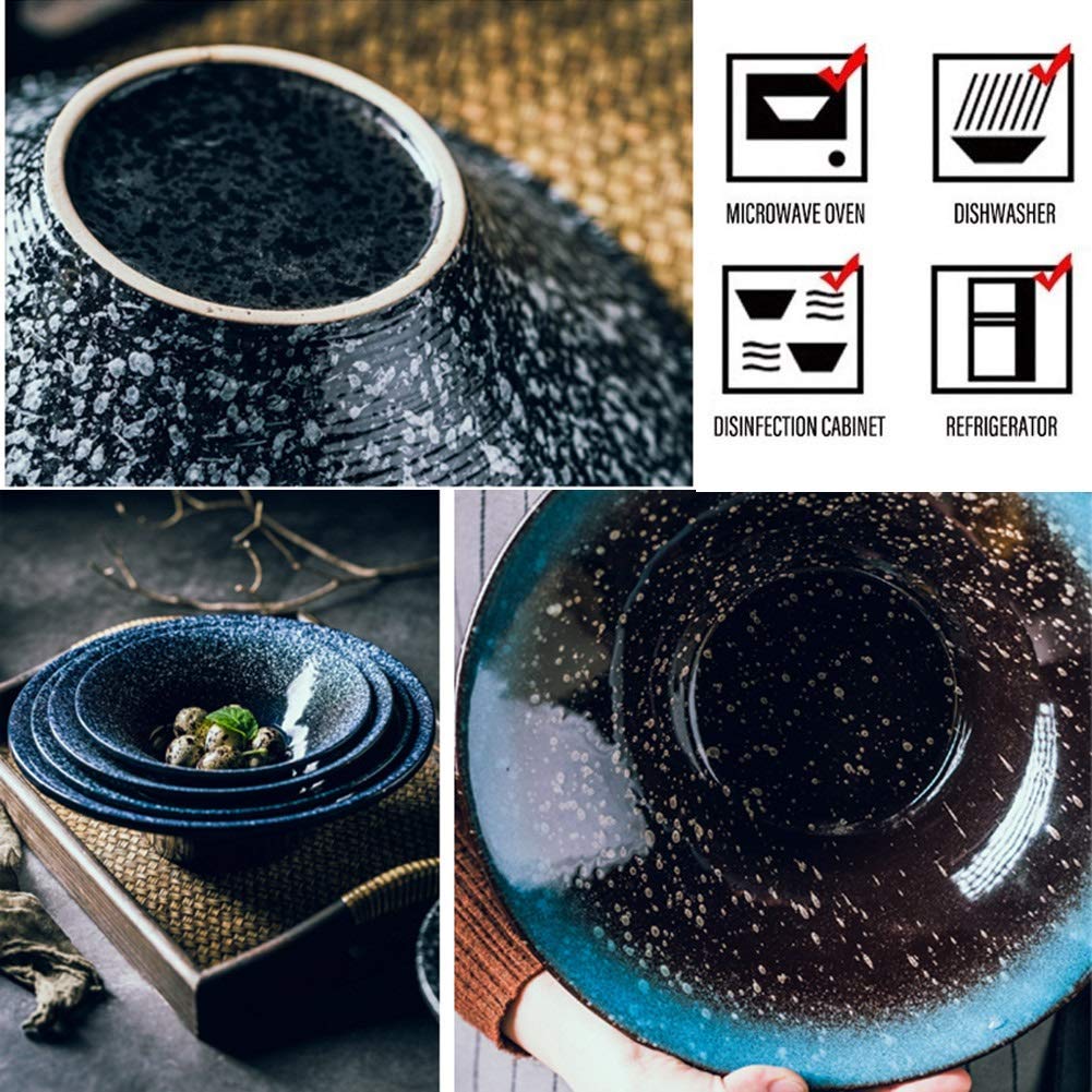 Premium Ceramic Noodle Soup Bowl Set with Wooden Spoon & Chopsticks - Microwave & Dishwasher Safe - Perfect for Ramen, Pho, Cereals & Asian Fusion Cuisine - Ideal for Home Dining, Gifts & Restaurant Use