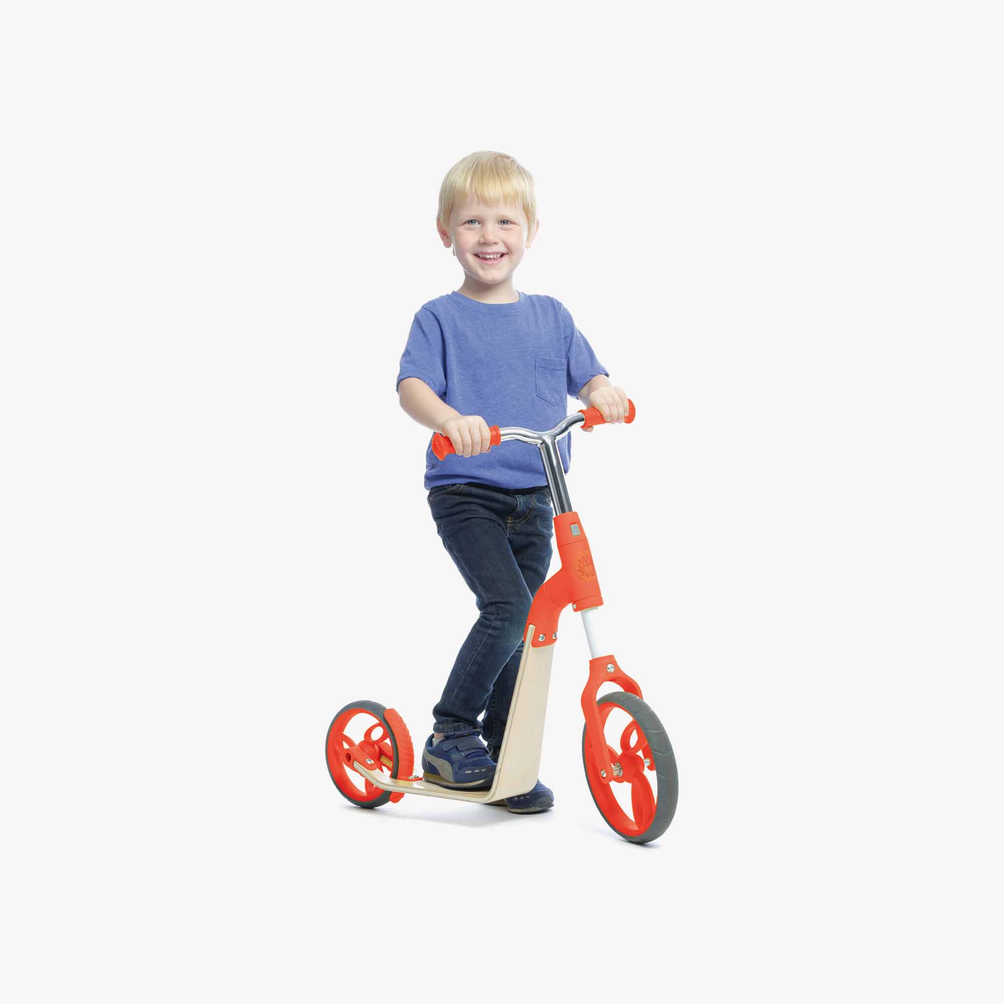 Flex Wood 2 in 1 Scooter for Kids & Adults - Lightweight Folding Kick Scooter with Adjustable Handlebar - Perfect for Commuting, Park Rides & Urban Travel