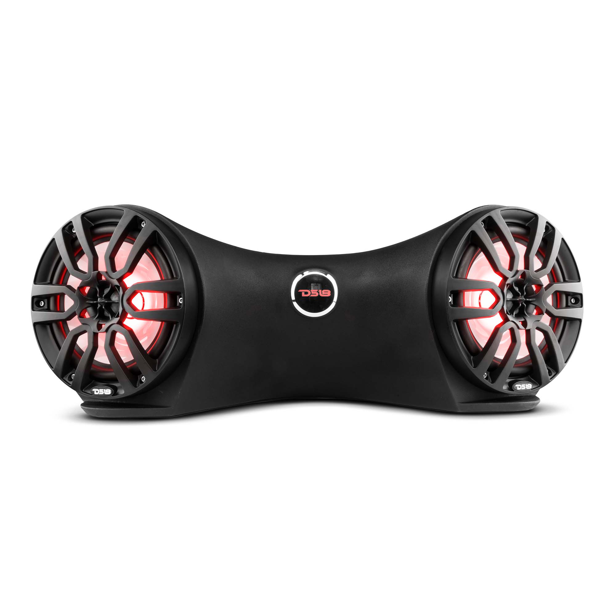 Dual 8 Inch Marine Flat Mount Sound Bar Enclosure with RGB LED Lights - 250 Watts RMS (Includes NXL 8BK) - Perfect for Boats, ATVs, and Outdoor Entertainment