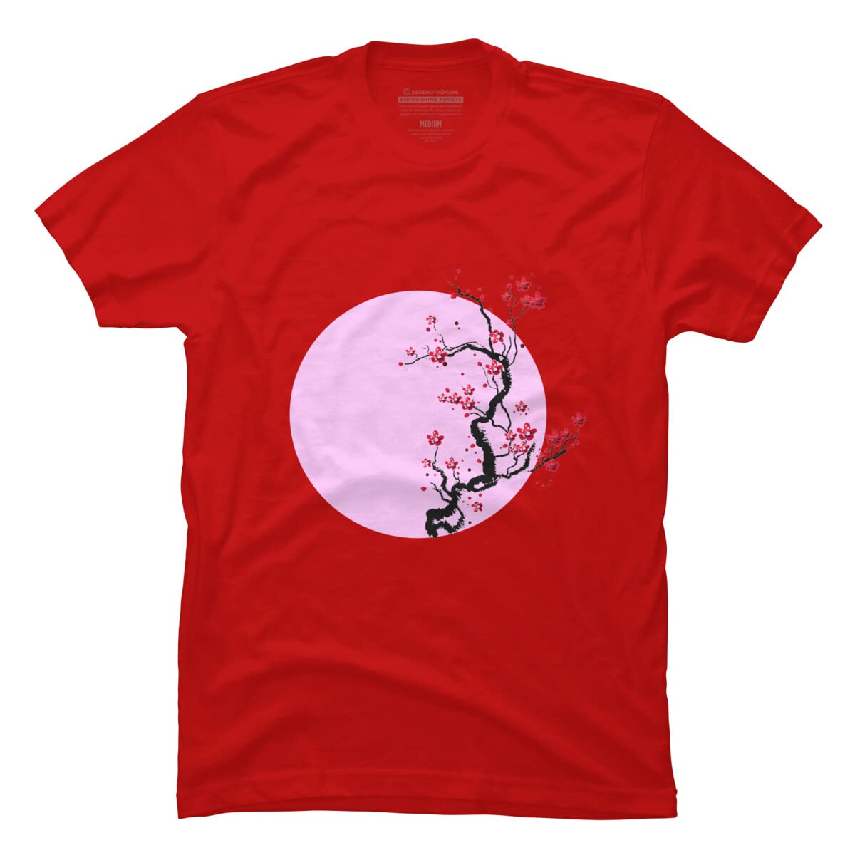 AnimeStyles Cherry Blossom Tree Graphic T-Shirt for Men - Soft Cotton Casual Tee - Perfect for Anime Fans, Spring Outfits & Streetwear Fashion