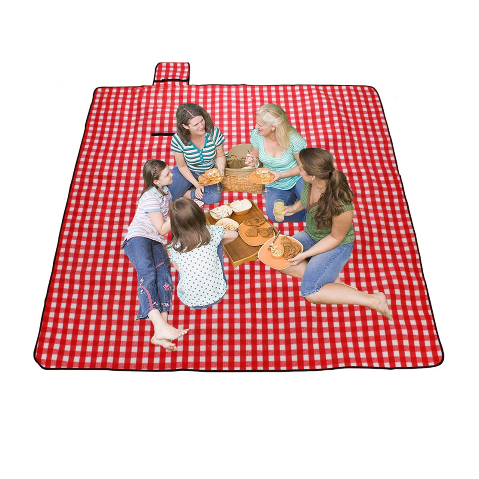 **Waterproof Picnic Blanket - Foldable Outdoor Camping Mat with Handle for Beach, Park, Yard & Garden - Portable & Easy to Carry - Perfect for Picnics, Camping, Hiking & Beach Days**