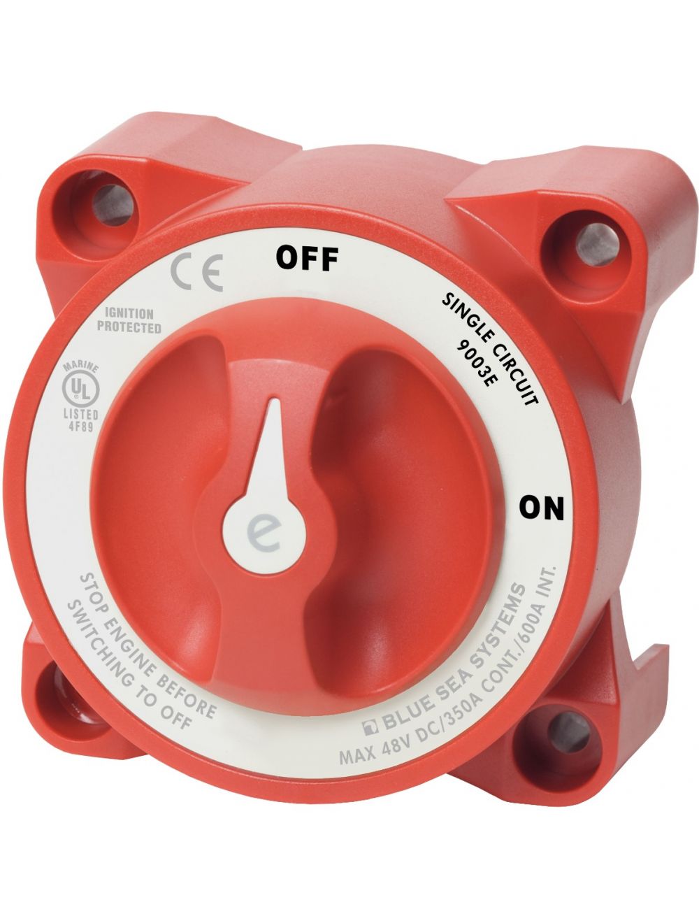 Blue Sea Systems e-Series Battery Switch - Heavy Duty ON/OFF Marine Battery Disconnect for Boats, RVs & Off-Grid Power Systems - Perfect for Marine, Automotive & Solar Applications
