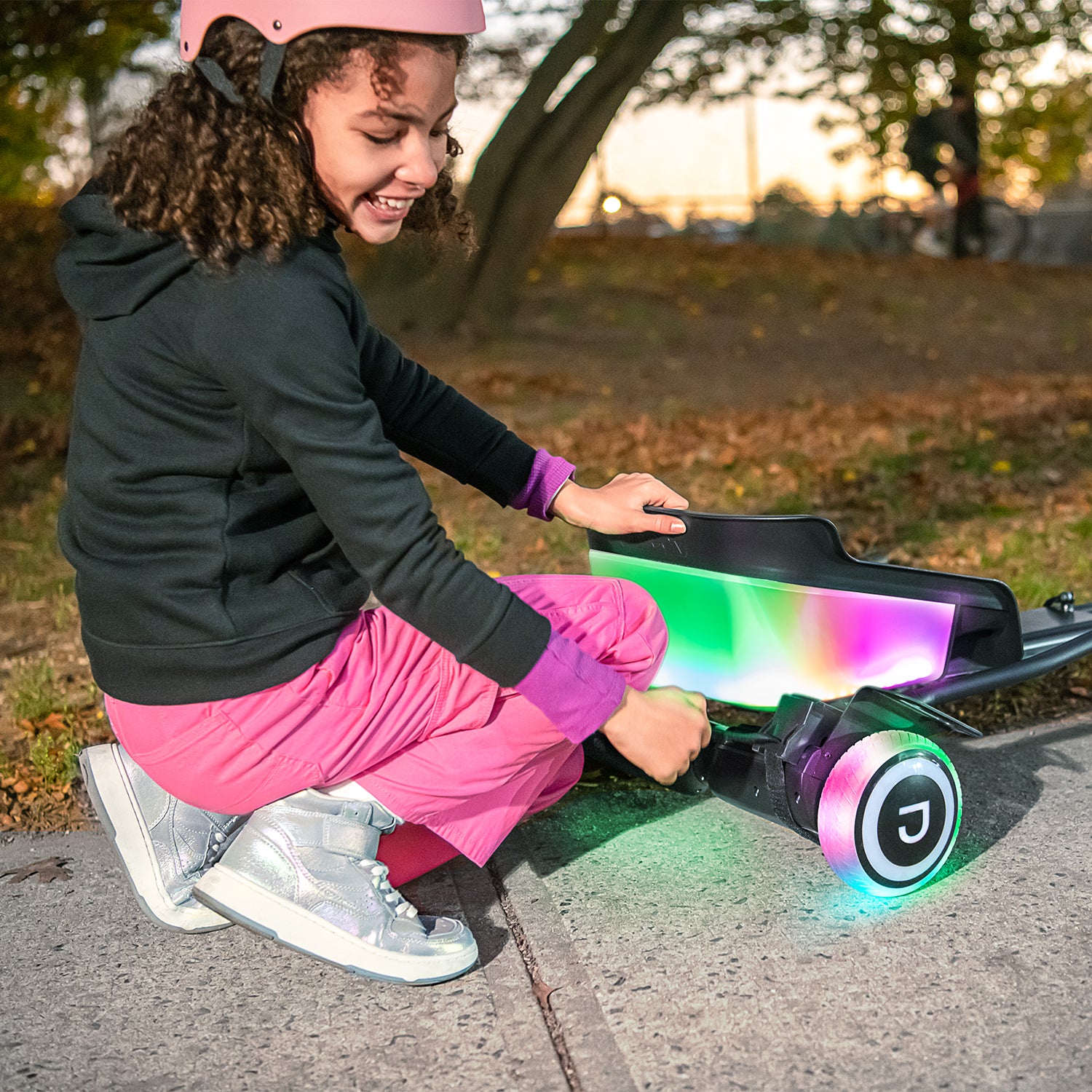 Remix Light Up JetKart - LED Glow Racing Kart for Kids & Adults, Electric Drift Go Kart with Remote Control - Perfect for Backyard Racing, Birthday Parties & Outdoor Fun