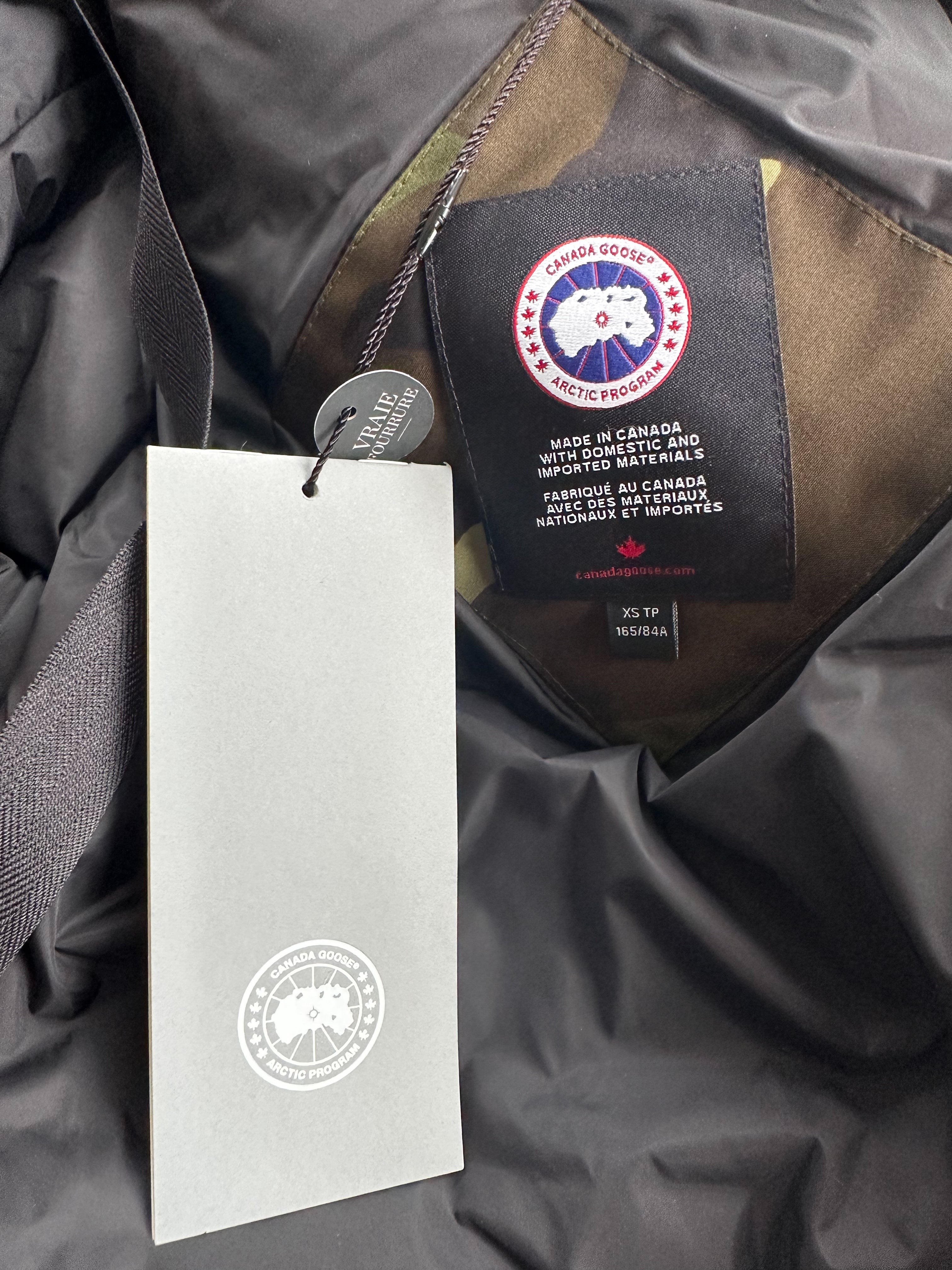 Canada Goose Montebello Women's Parka - Green Camouflage Waterproof Winter Coat for Outdoor Activities & Urban Fashion