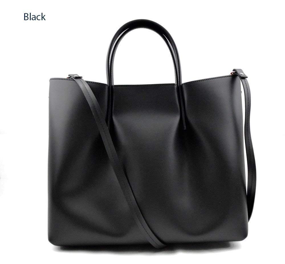 Genuine Leather Shoulder Bag for Women - Stylish Tote, Hobo & Crossbody Handbag in Black - Perfect for Work, Travel & Everyday Use