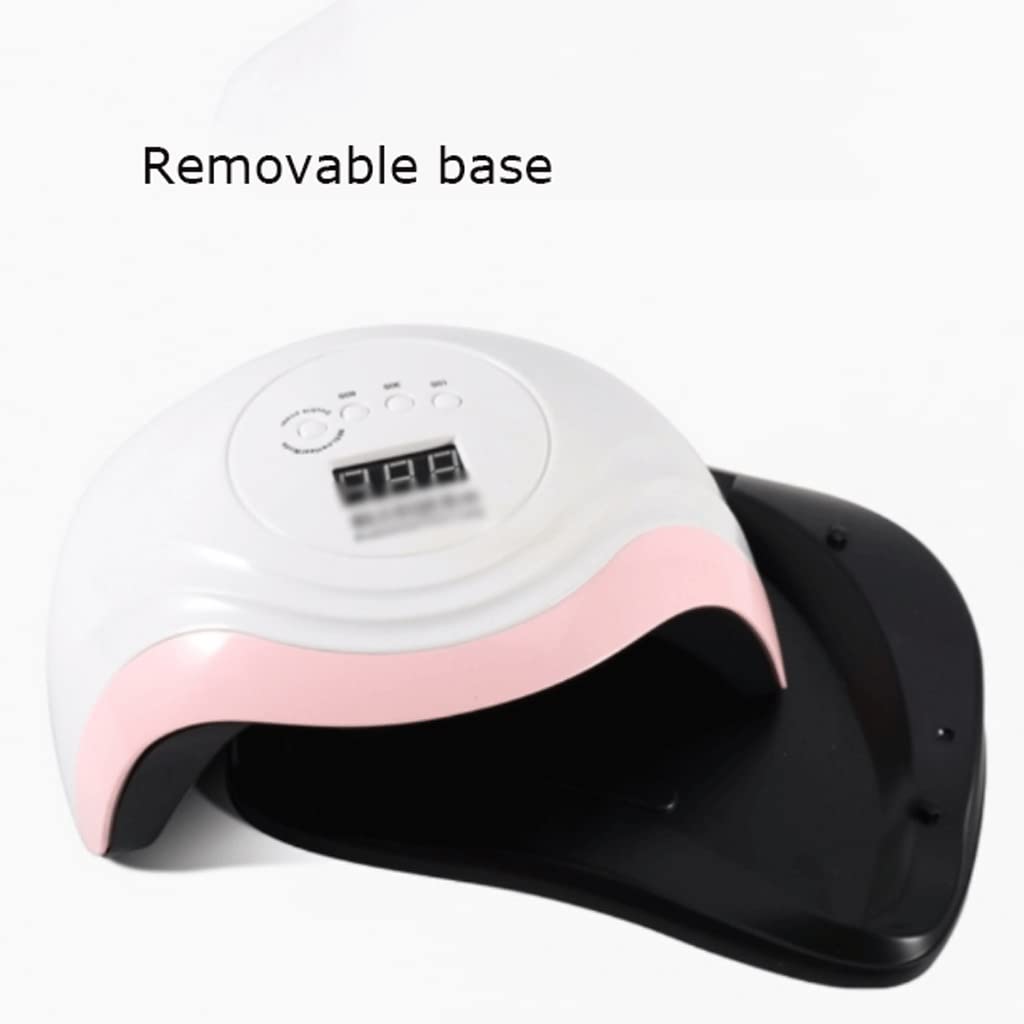 168W UV LED Nail Lamp - Professional Dual Light Source Nail Dryer with 3 Timer Settings | Fast Curing for Gel Polish | Perfect for Home Manicures & Salon Use (White)