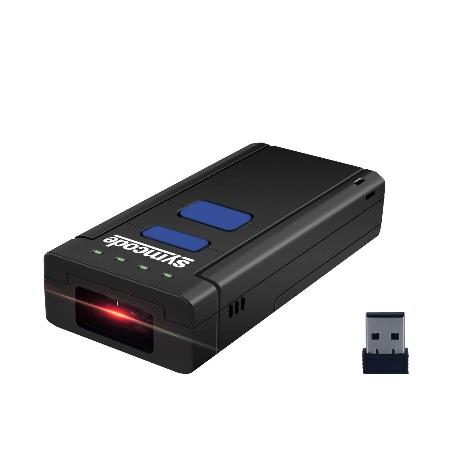 Symcode Bluetooth Wireless Barcode Scanner - 2.4GHz Portable Barcode Reader for Windows, Mac, Android, iOS Devices | Ideal for Retail Stores, Warehouses & Inventory Management