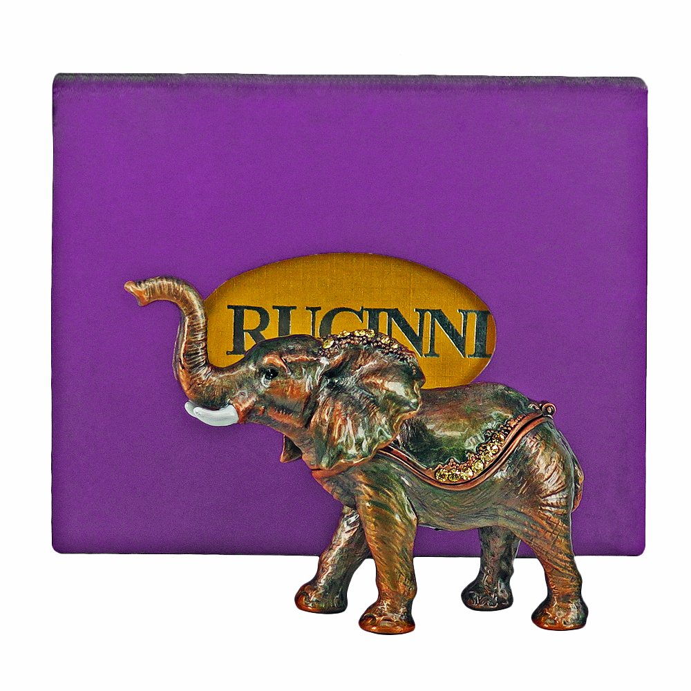 RUCINNI Elephant (Green) Jewelry Trinket Box - Perfect for Home Decor, Gift Giving, and Organizing Small Treasures