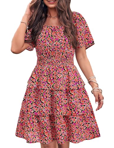 Black Orange Floral