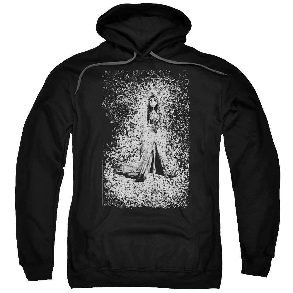 Corpse Bride Men's Bird Dissolve Pullover Hoodie | Gothic Halloween Sweatshirt | Casual Streetwear for Men | Perfect for Halloween Costumes, Cosplay & Everyday Wear