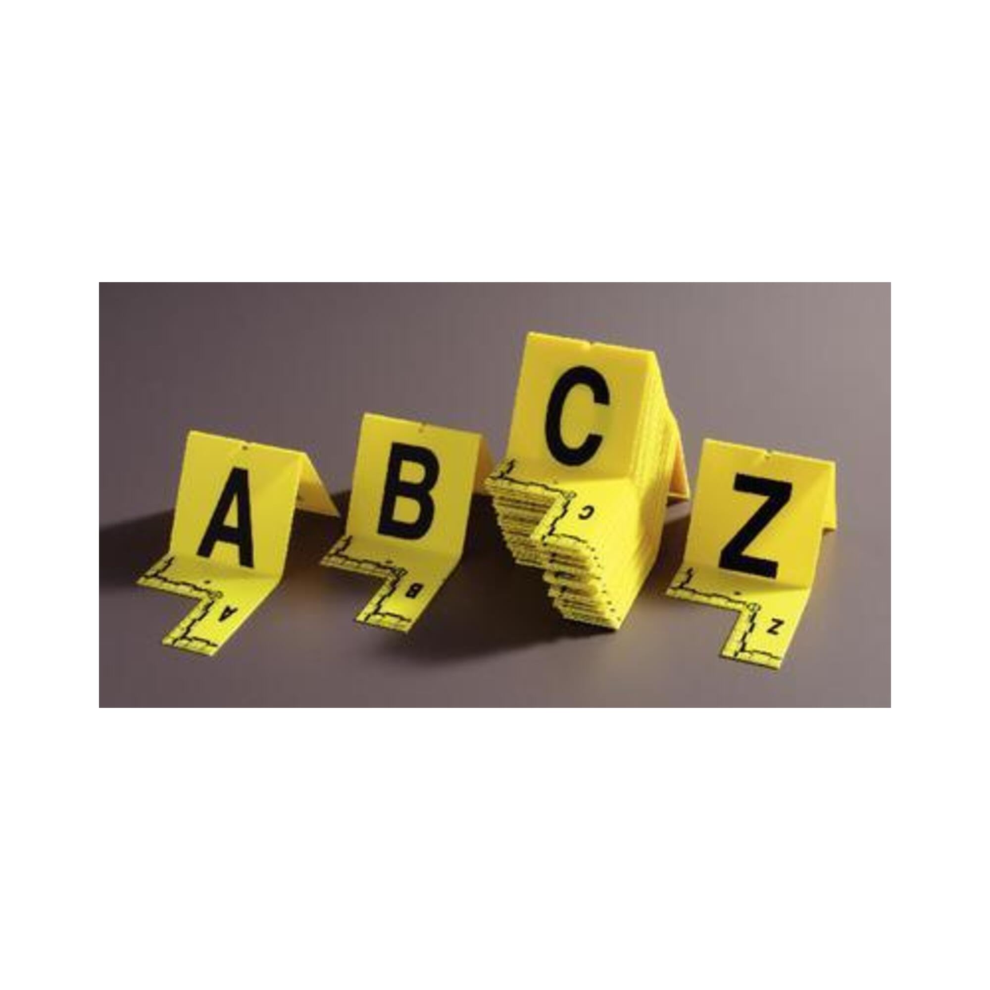 IDTC-A26Y ID Tents with Cut-Out Scale - 1pc Kit for Easy Identification & Organization - Perfect for Trade Shows, Events, and Office Use