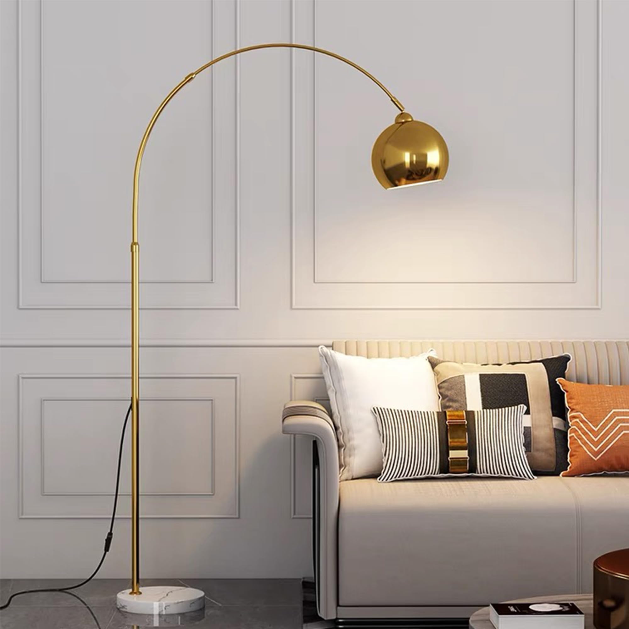 Modern Gold Arc Floor Lamp - 70.9