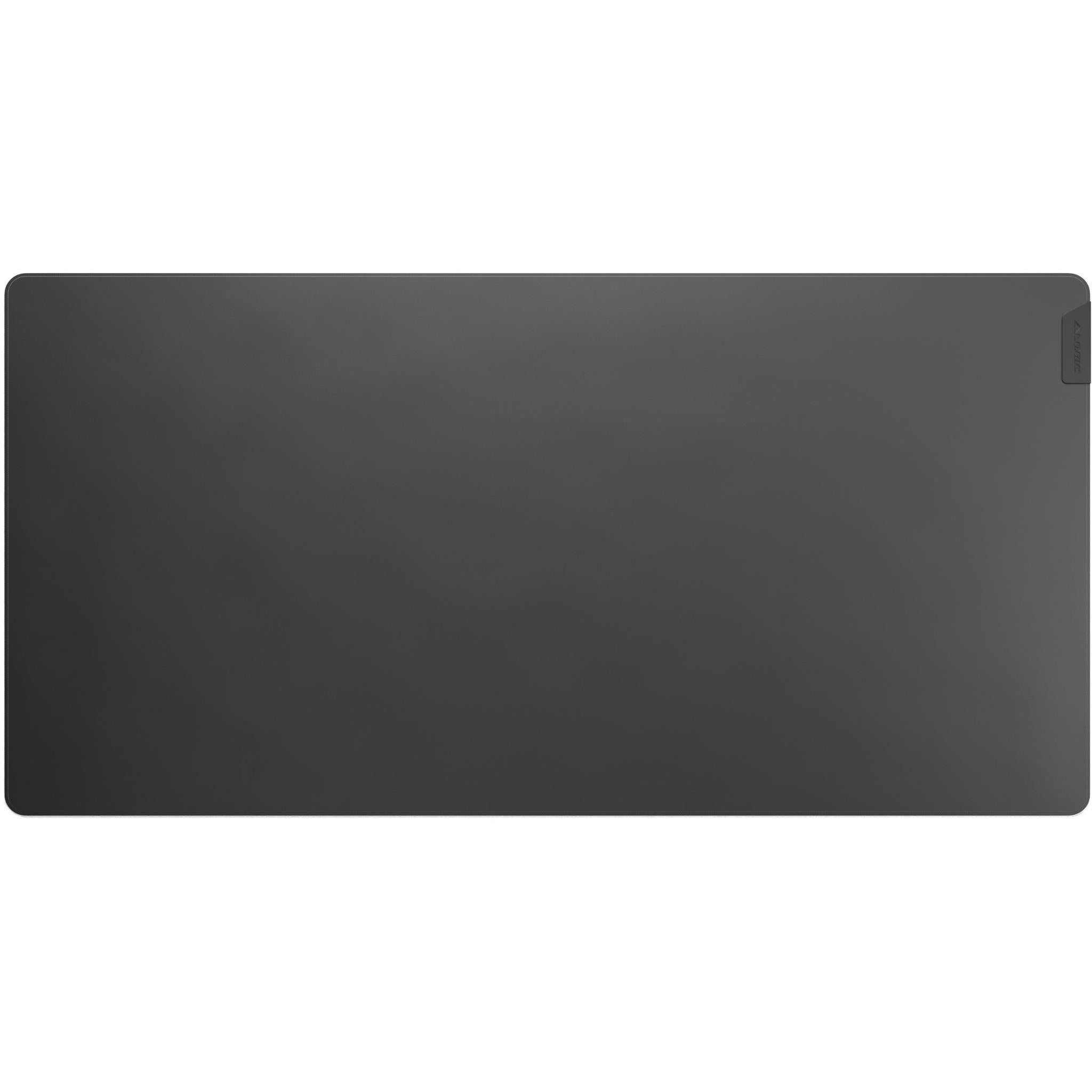 Premium Alogic Duo Reversible Desk Mat - Dark Grey/Black Felt & Vegan Leather - Perfect for Home Office, Gaming & Workspace Protection