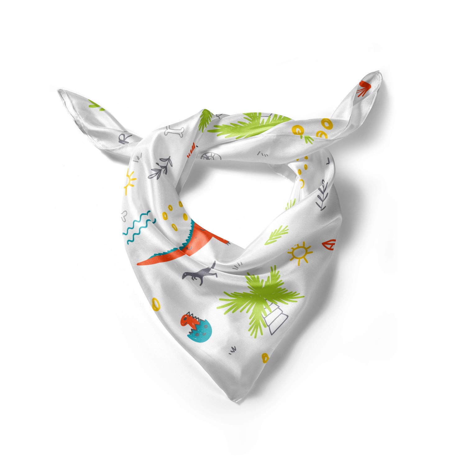 Ambesonne Prehistoric Wildlife Hair Scarf - Stylish Head Wrap for Women - Perfect for Outdoor Activities, Travel, and Fashion Accessories