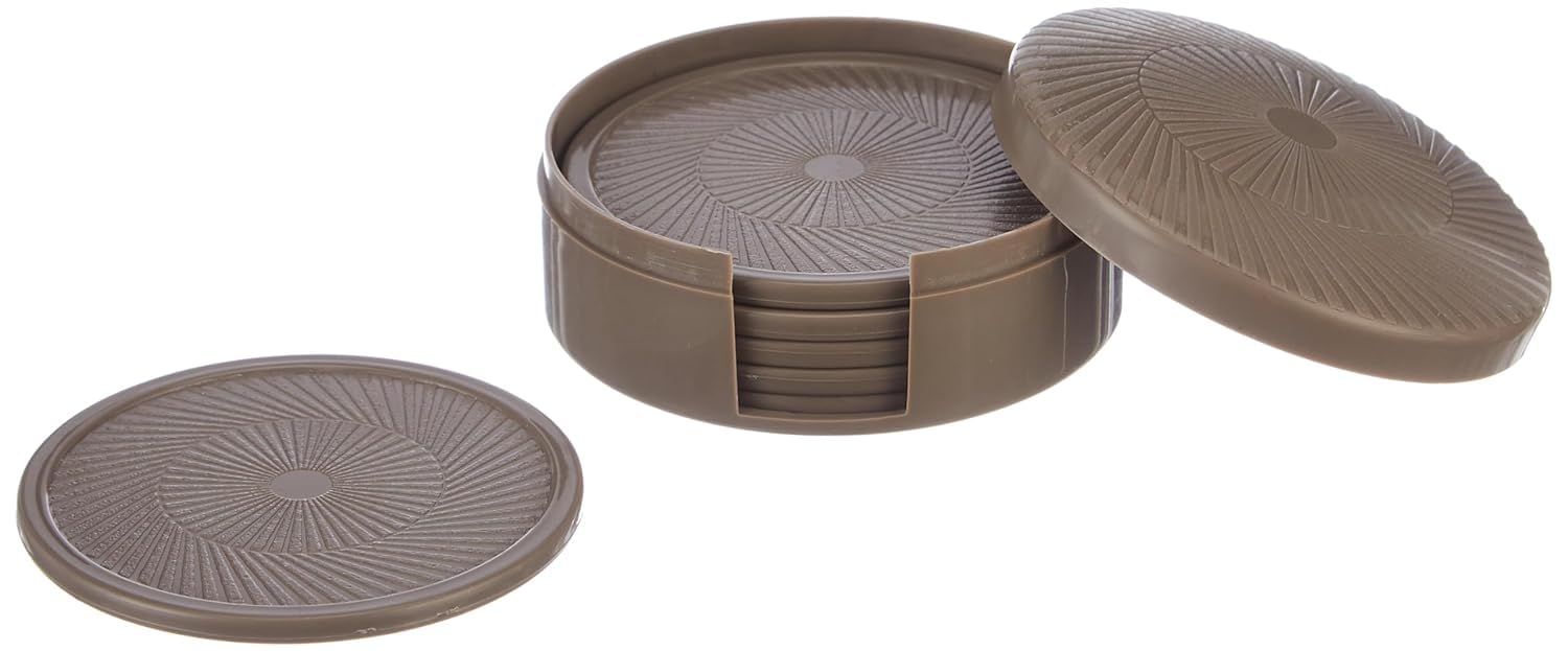 Premium Ganesh Camellia Tea Coaster Set - 6 PCS Heat-Resistant Cup Coasters for Dining Table, Coffee Table & Office Desk - Perfect for Hot Pots, Mugs & Beverages - Elegant Home Decor & Kitchen Accessories