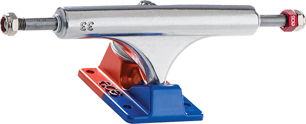 Ace Af1 33/8.0 Polished Anodized Blue & Orange Skateboard Trucks - Set of 2 for Smooth Riding & Street Tricks | Perfect for Skateboard Upgrades & Replacement Parts
