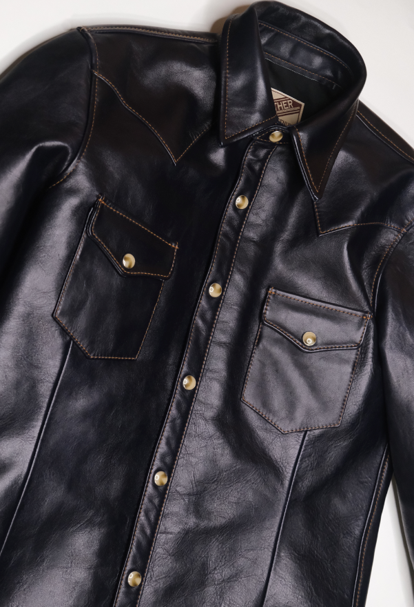 Premium Pablo Indigo Horse Hide Western Shirt - Authentic Cowboy Style for Men | Perfect for Rodeo, Country Music Festivals & Western Fashion
