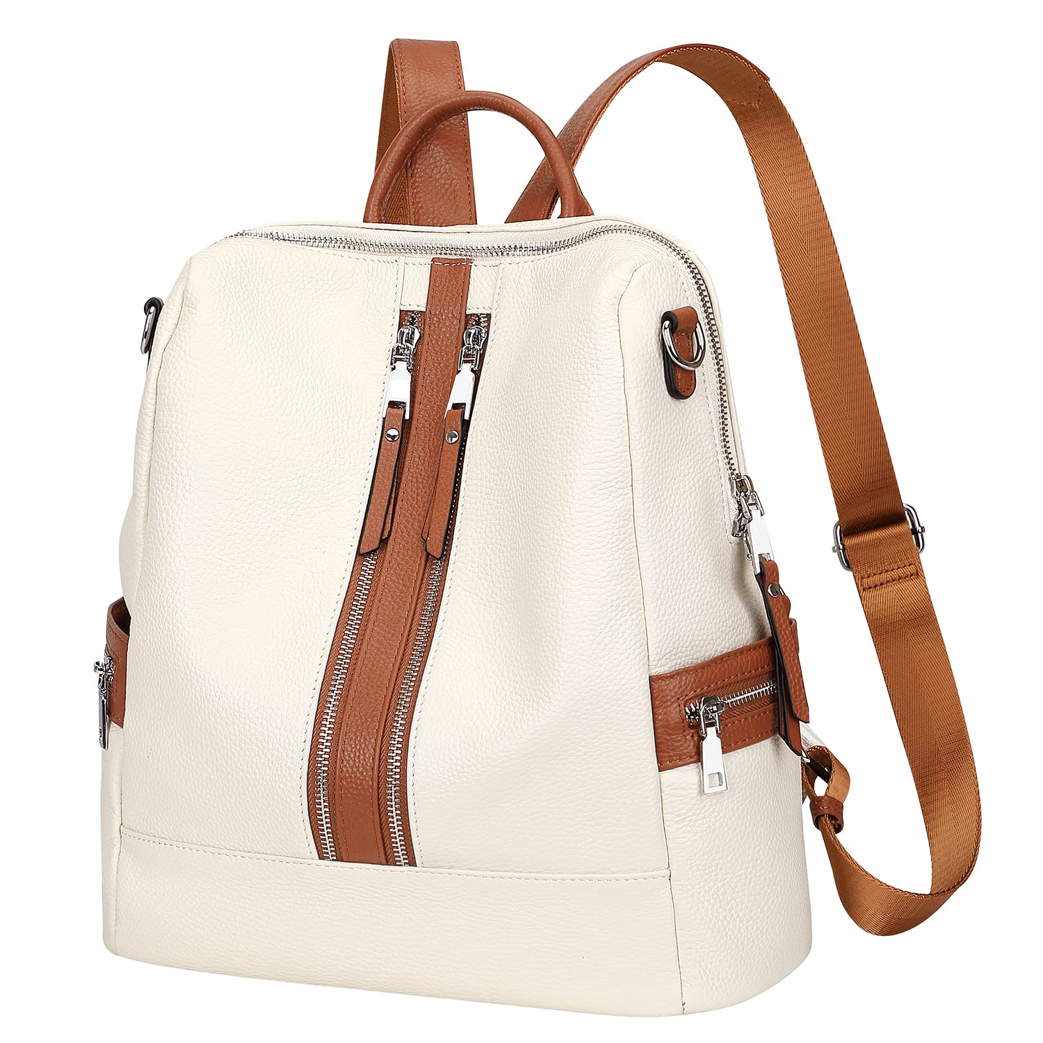 ALTOSY Genuine Leather Backpack Purse for Women - Convertible Shoulder Bag & Crossbody Bag with Laptop Compartment - Perfect for Work, Travel & Daily Use