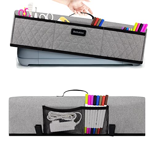 Premium Dust Cover for Cricut Maker/Maker 3 & Explore Air 2/Air 3 Machines - Protective Storage Case with Pockets for Cricut Accessories & Supplies (Grey) - Perfect for Craft Room Organization & Machine Protection