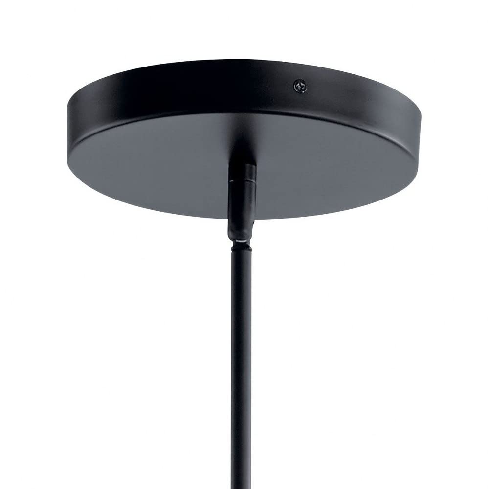 Kichler Eastmont 5-Light Black Chandelier with Clear Glass Shades - Modern Ceiling Fixture for Dining Room, Bedroom, or Living Room Lighting (Model 52403)