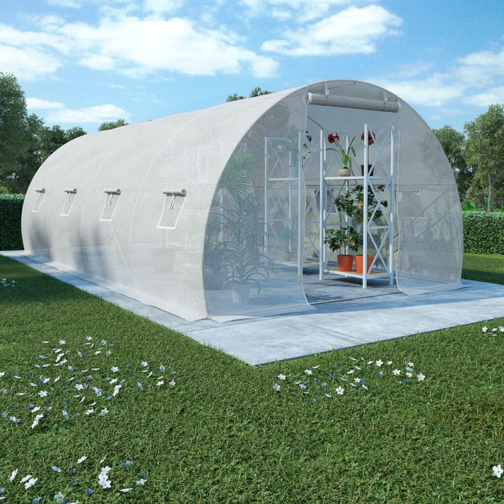 Heavy Duty Walk-in Greenhouse for Outdoor Gardening - Large 193.8ft² Steel Frame Tunnel Greenhouse (236.2