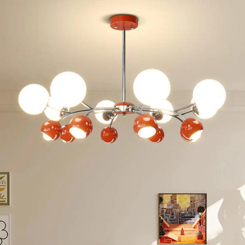 Two Tone Multi Ball Radial Chandelier - Modern Crystal Ceiling Light Fixture for Dining Room, Living Room & Bedroom Decor