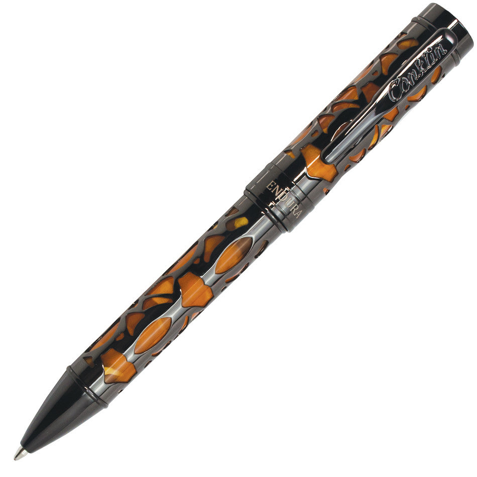 Conklin Endura Deco Crest Ballpoint Pen - Orange Luxury Writing Instrument for Business, Gifts & Collectors - Perfect for Office Use, Signature Signing & Special Occasions