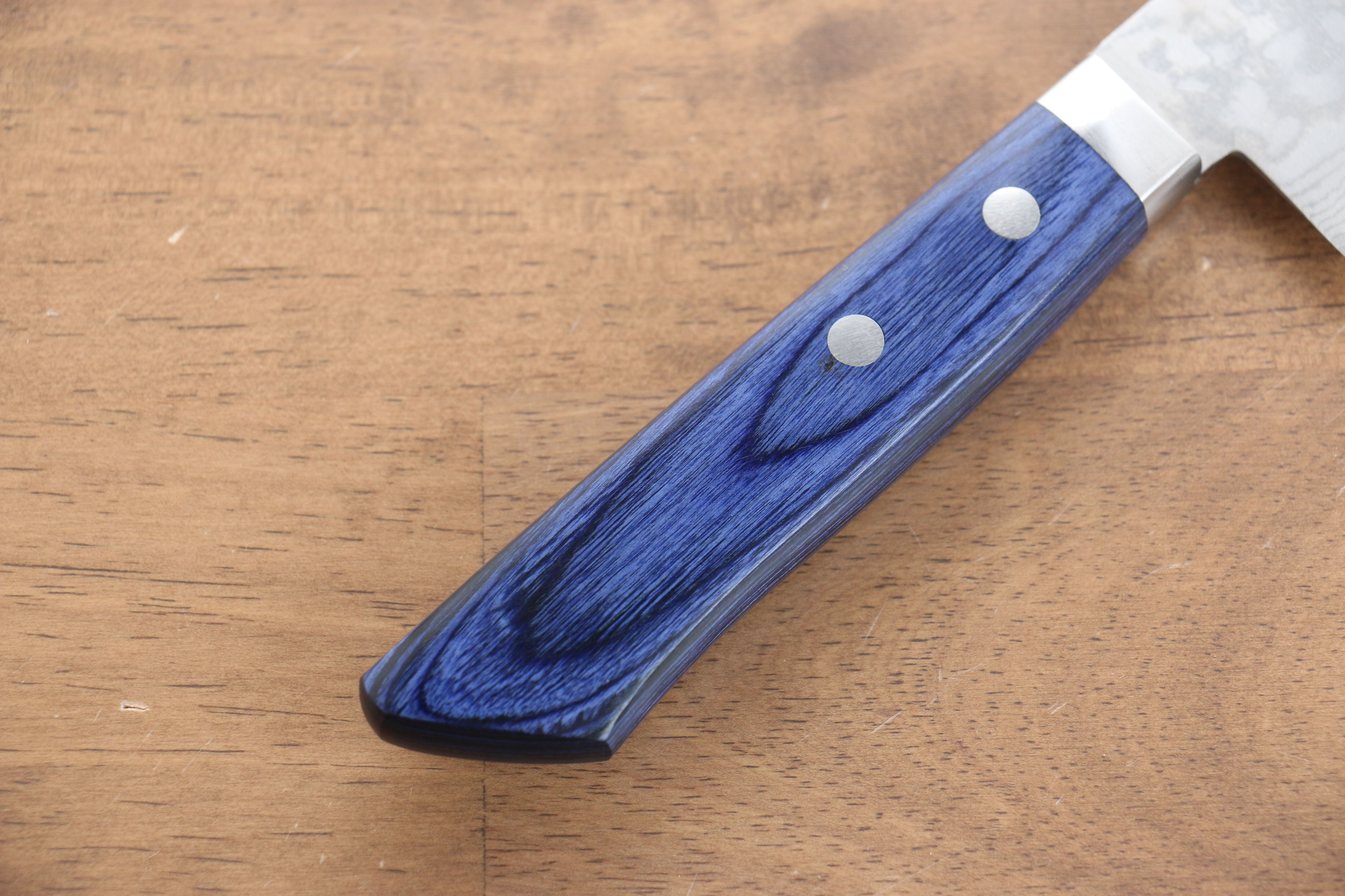 Premium Kunihira Sairyu VG10 Damascus Japanese Usuba Knife 165mm - Blue Pakkawood Handle - Professional Chef's Knife for Sushi, Vegetables & Precision Cutting