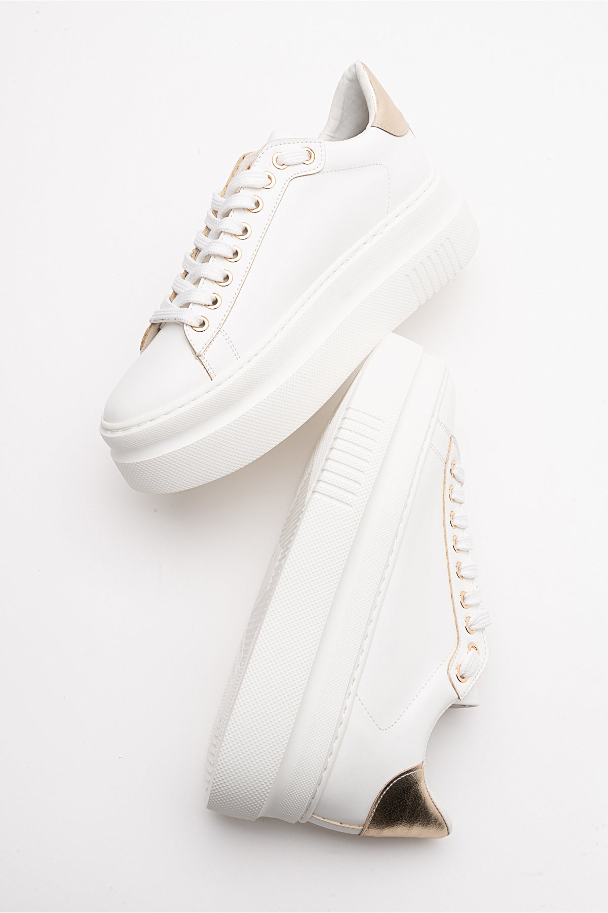 Violette White Platform Sneakers for Women - Trendy Chunky Sole Fashion Sneakers - Perfect for Casual Outfits, Street Style & Everyday Wear