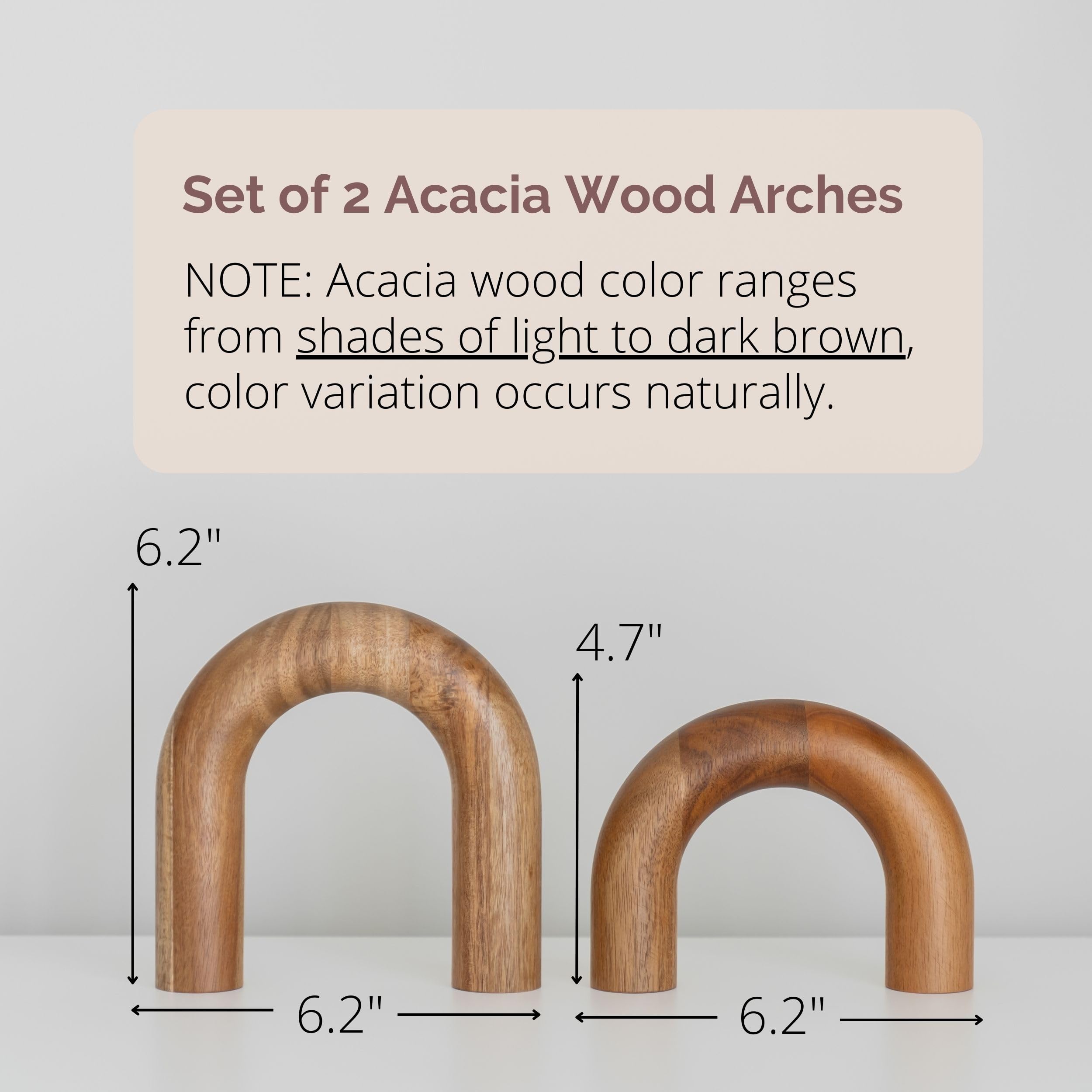 Modern Wood Arch Bookshelf Decor - Stylish Shelf & Coffee Table Accents for Entryway, Living Room & Desk | Minimalist Home Decor Ideas for Aesthetic Spaces