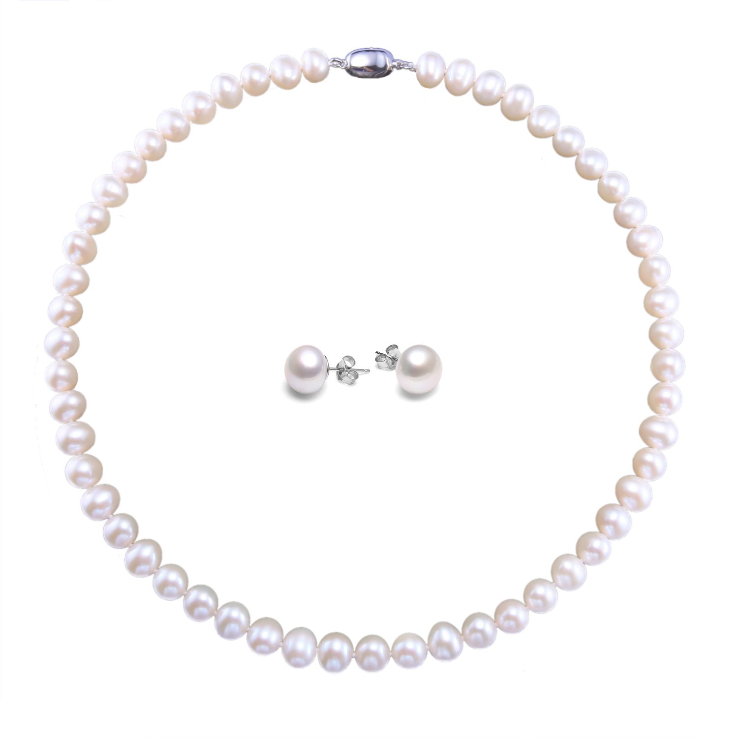VIKI LYNN Freshwater Cultured Pearl Necklace - Elegant & Timeless Jewelry for Women, Perfect for Weddings, Parties & Special Occasions
