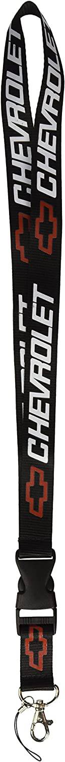 Chevy Chevrolet Lanyard - Black with Red & White Logo - Durable ID Badge Holder for Work, Events & Car Keys
