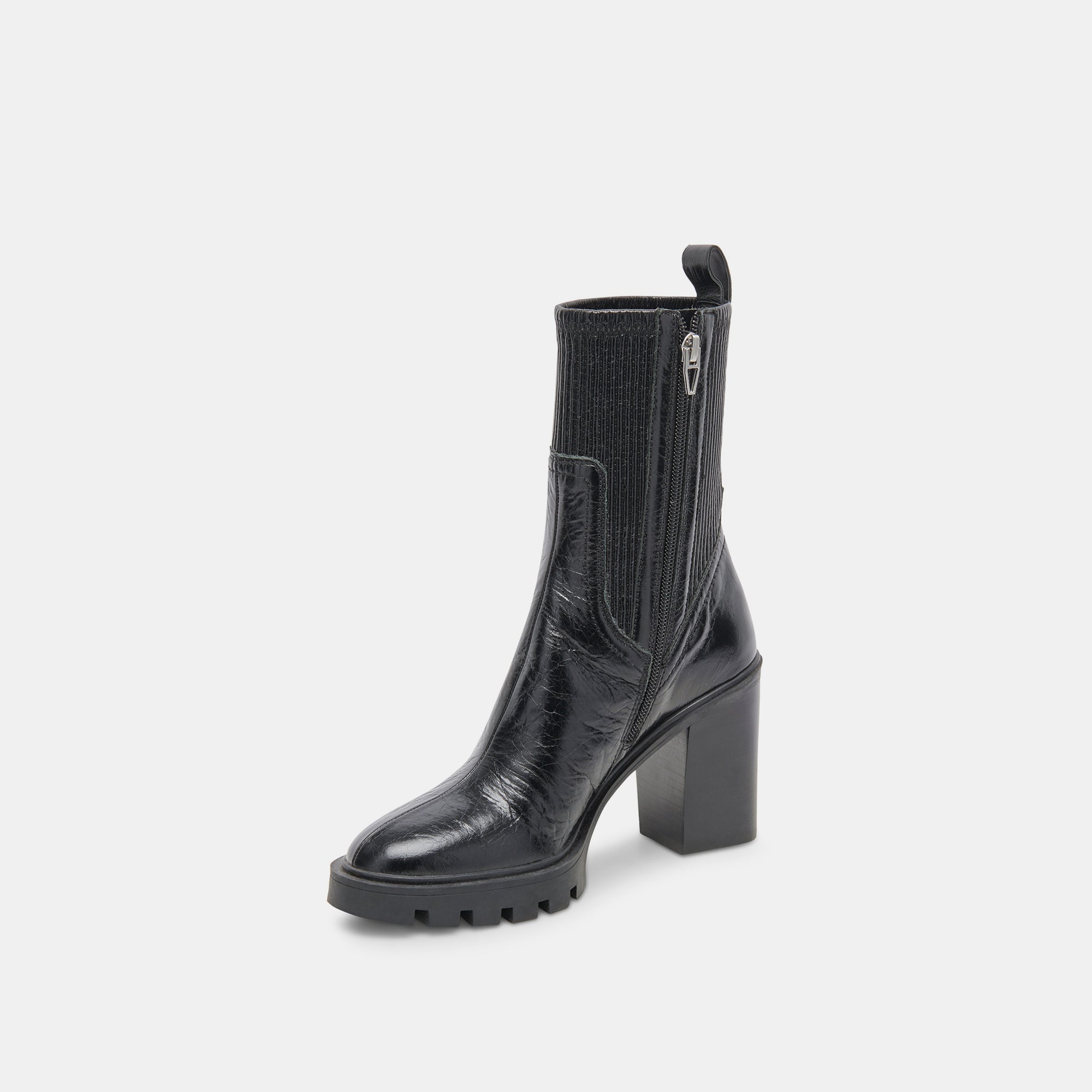 MARNI H2O BOOTS Midnight Crinkle Patent Waterproof Rain Boots for Women - Stylish & Comfortable Outdoor Footwear for Rainy Days, Walking & Fashion