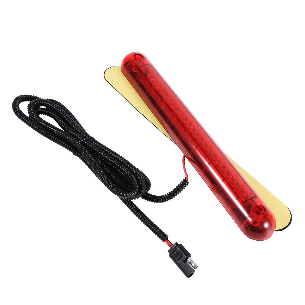 Aramox Universal Red 24 LED High Mount Third Brake Light for Cars - 12V Stop Tail Lamp | Perfect for SUVs, Trucks & Sedans - Enhances Safety & Visibility at Night